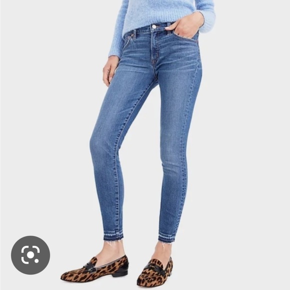 J Crew Toothpick Jeans 8” Rise Let Down Hem size 25 - Picture 1 of 9